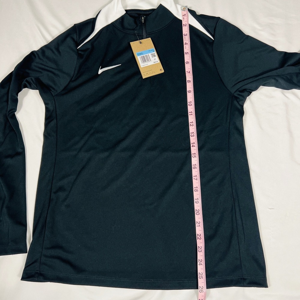 Nike Womens Dri-FIT Soccer Training Quarter Zip Top Black White FD7669-010 M - Picture 6 of 7